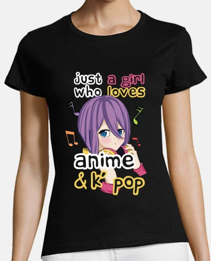 Camiseta k pop y anime girl otaku