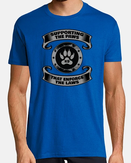 T-shirt K9 Dog Police Officer Apparel Thin Blue Line Gift