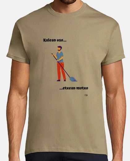 Camiseta Kalean uso etxean motxo