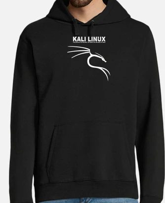 Kali linux logo white. sweatshirt hoodie tostadora