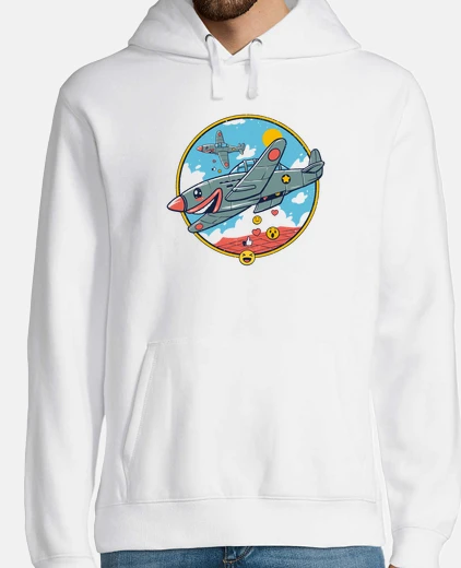Sudadera kamikaze le gusta y sonríe