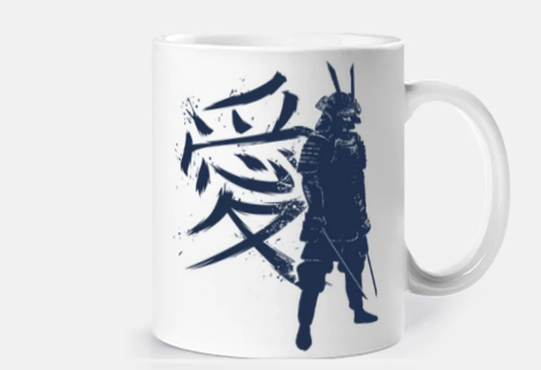 Taza Kanji Samurai