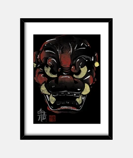 kanji maschera demone giapponese