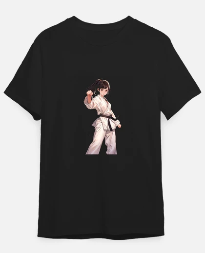 Playera karate anime girl taekwondo fighter laTostadora México