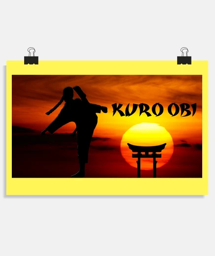 Poster karate kuro obi - poster