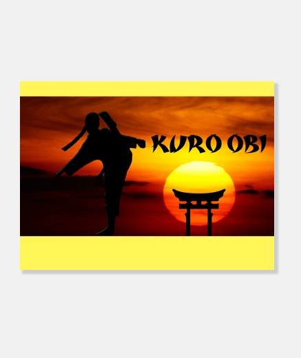 Stampa karate kuro obi - tela