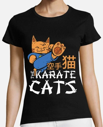 Karate cat t shirt tostadora