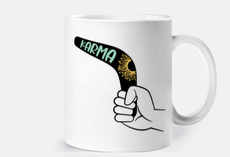 Mug karma boomerang Australie boho chic personnalisable tasse 