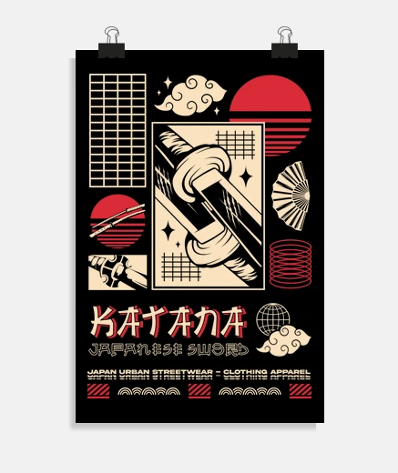 Poster Katana épée japonaise