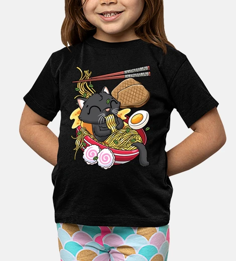 Ropa kawaii black cat ramen noodles anime