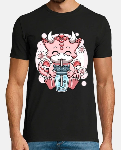 T-shirt Kawaii Boba Tea Bubbles Cute Anime Litt