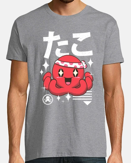 Tee-shirt kawaii chemise de poulpe mens