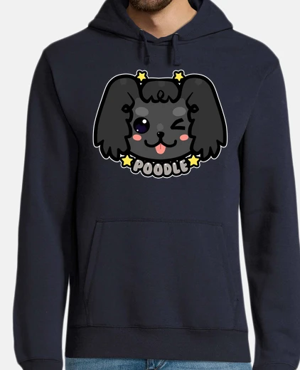 Hoodie KAWAII Chibi Poodle Dog Face - Hoodie