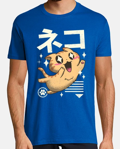 T-shirt kawaii feline shirt mens