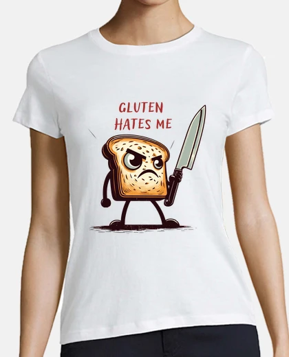 Playera kawaii gluten hates me