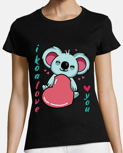 Playera kawaii koala corazones amor día de aust