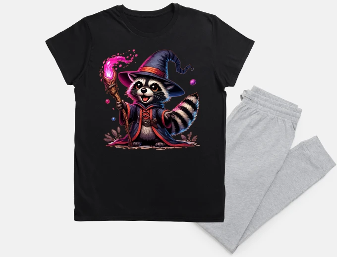 Pyjama Kawaii Raccoon Wizard