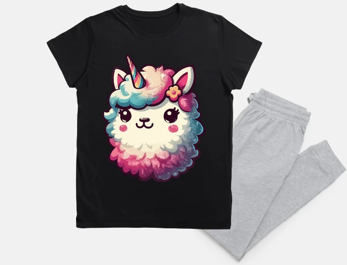 Pyjama Kawaii rainbow llamacorn unicorn llama