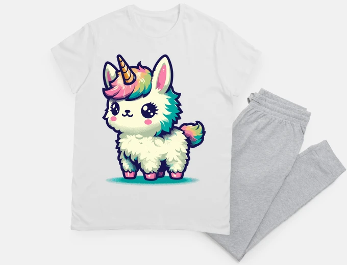 Pyjama Kawaii rainbow llamacorn unicorn llama