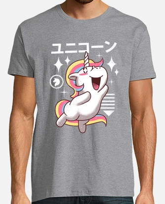 Camiseta kawaii unicornio camisa para hombre laTostadora