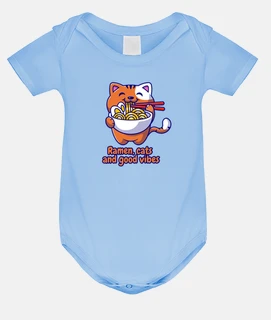 kawaii cat eating ramen