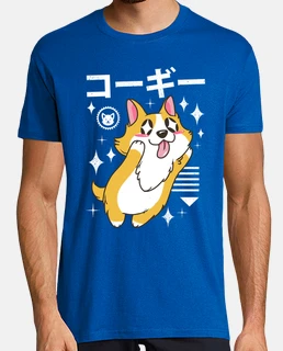 kawaii corgi camiseta para hombre