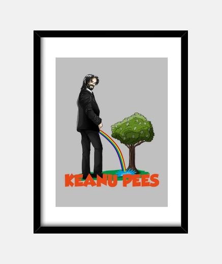 Framed keanu pees