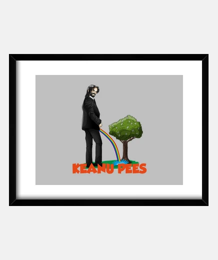 Framed keanu pees
