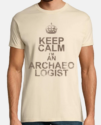 T-shirt keep archeologa calm-