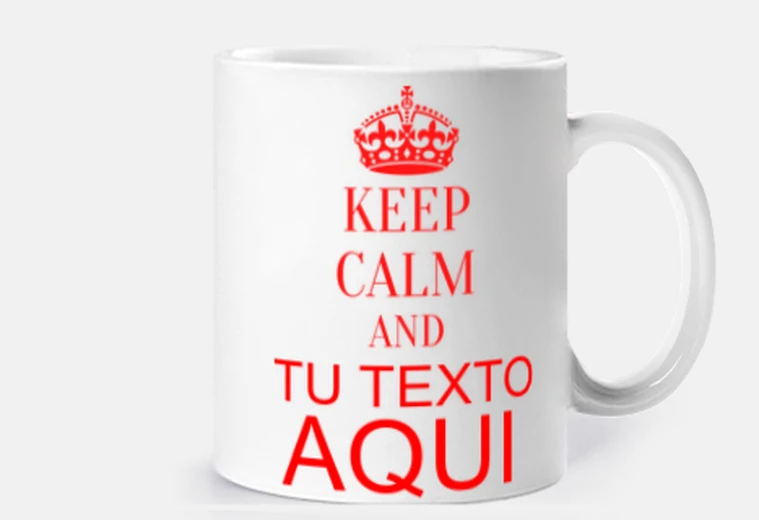 Tazza keep calm - testo personalizzabile