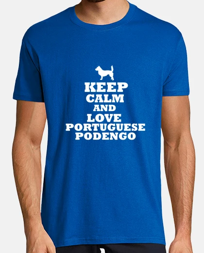 Camiseta Keep calm and  love portuguese podengo
