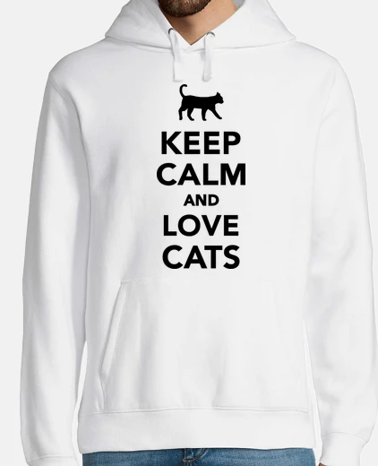 Felpa keep calm and amore cats