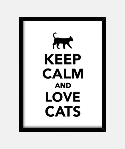 Quadro keep calm and amore cats