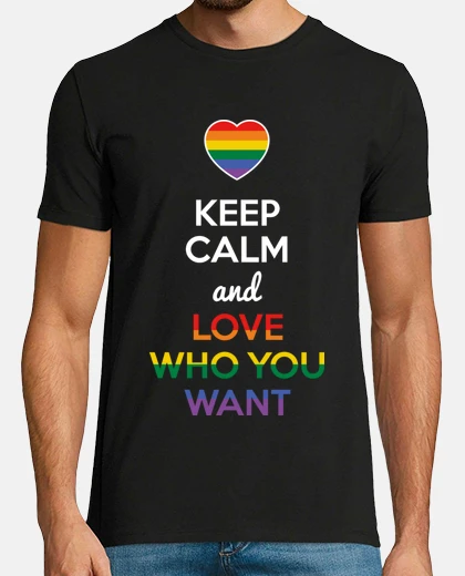T-shirt keep calm and amore che you desidera, sfondo scuro