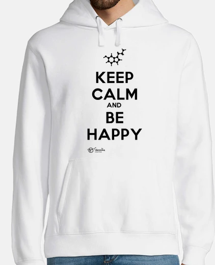 Sudadera Keep calm and be happy :) (fondos claro