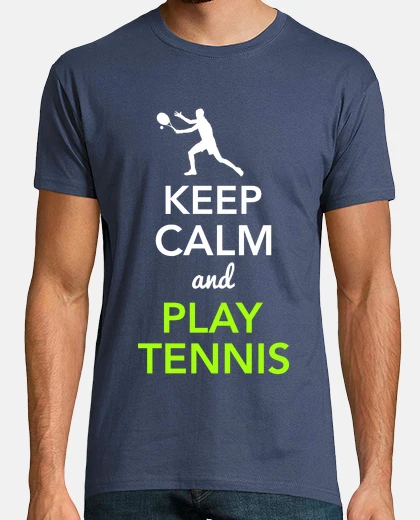 T-shirt keep calm and giocare a tennis