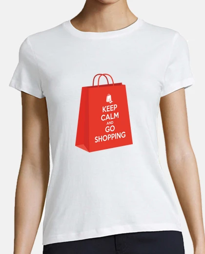 Tee-shirt Keep Calm and Go Shopping bag2