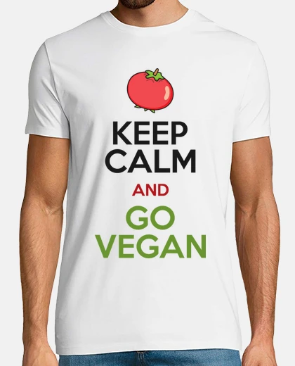 T-shirt keep calm and go vegan