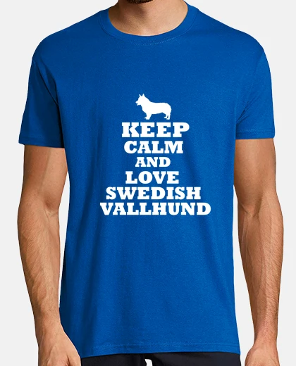 Tee-shirt keep calm and l'amour suédoise vallhund