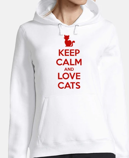 Hoodie keep calm and love cats