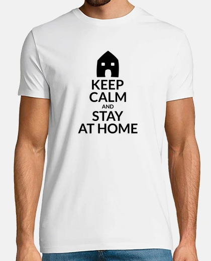 Tee-shirt keep calm and reste à la maison