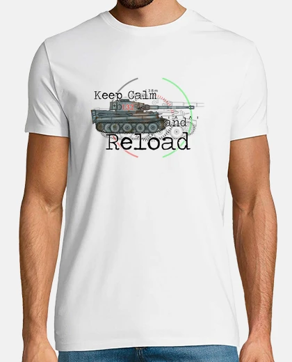 T-shirt keep calm and ricaricare la tigre
