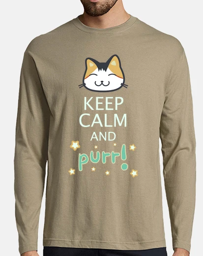Tee-shirt keep calm and ronronne t-shirt à manches longues