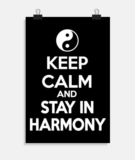 Poster keep calm and stay in harmony