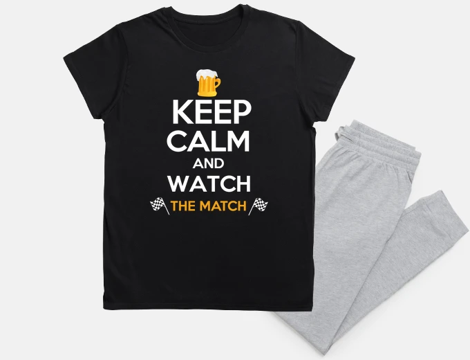 Pajama keep calm and watch the match