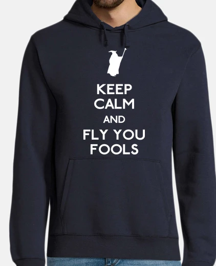 Sudadera Keep calm fools white