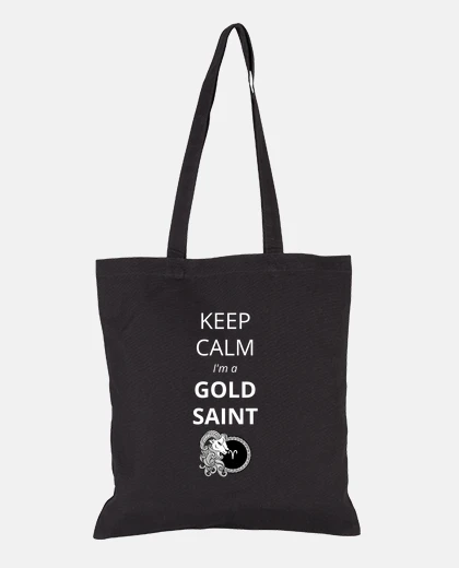 Bag keep calm gold saint ram - manga