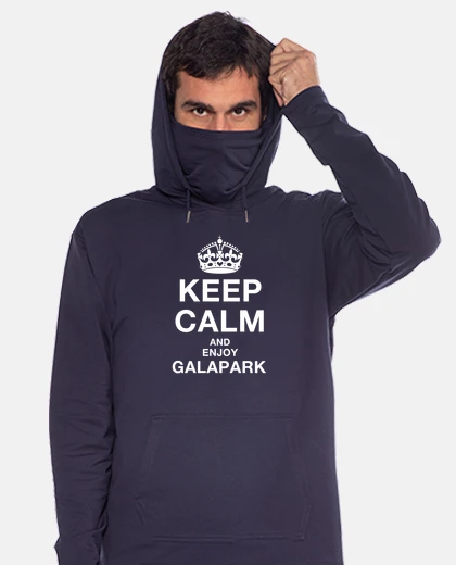 Felpa keep calma e enjoy gala park - bianco