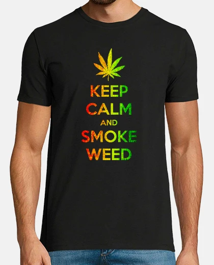 Camiseta Keep clam and smoke weed