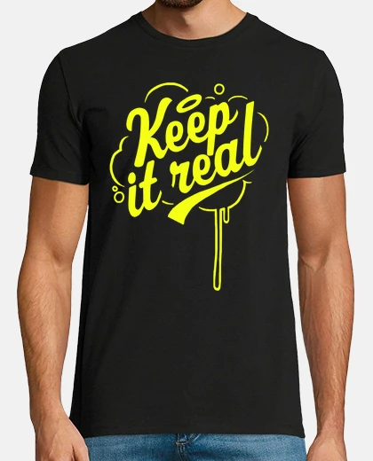 Camiseta Keep it real 2 amarillo